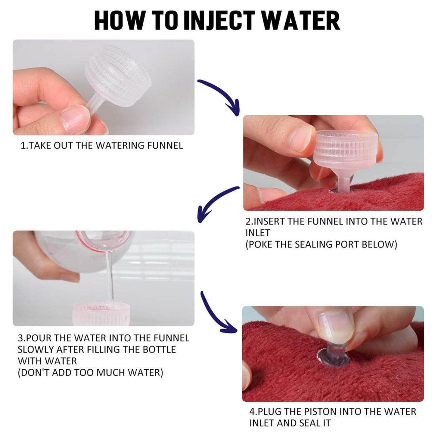 5 Pc Hot Water Bag in Water Stopper used as a stopper while injecting nails on walls etc. - Gadgetspiremart