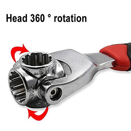 48 in 1 wrench Swivel Head Multi Tool Spanner Tools Socket Works with Spline Bolts Multi function Universal Furniture Car Repair - Gadgetspiremart