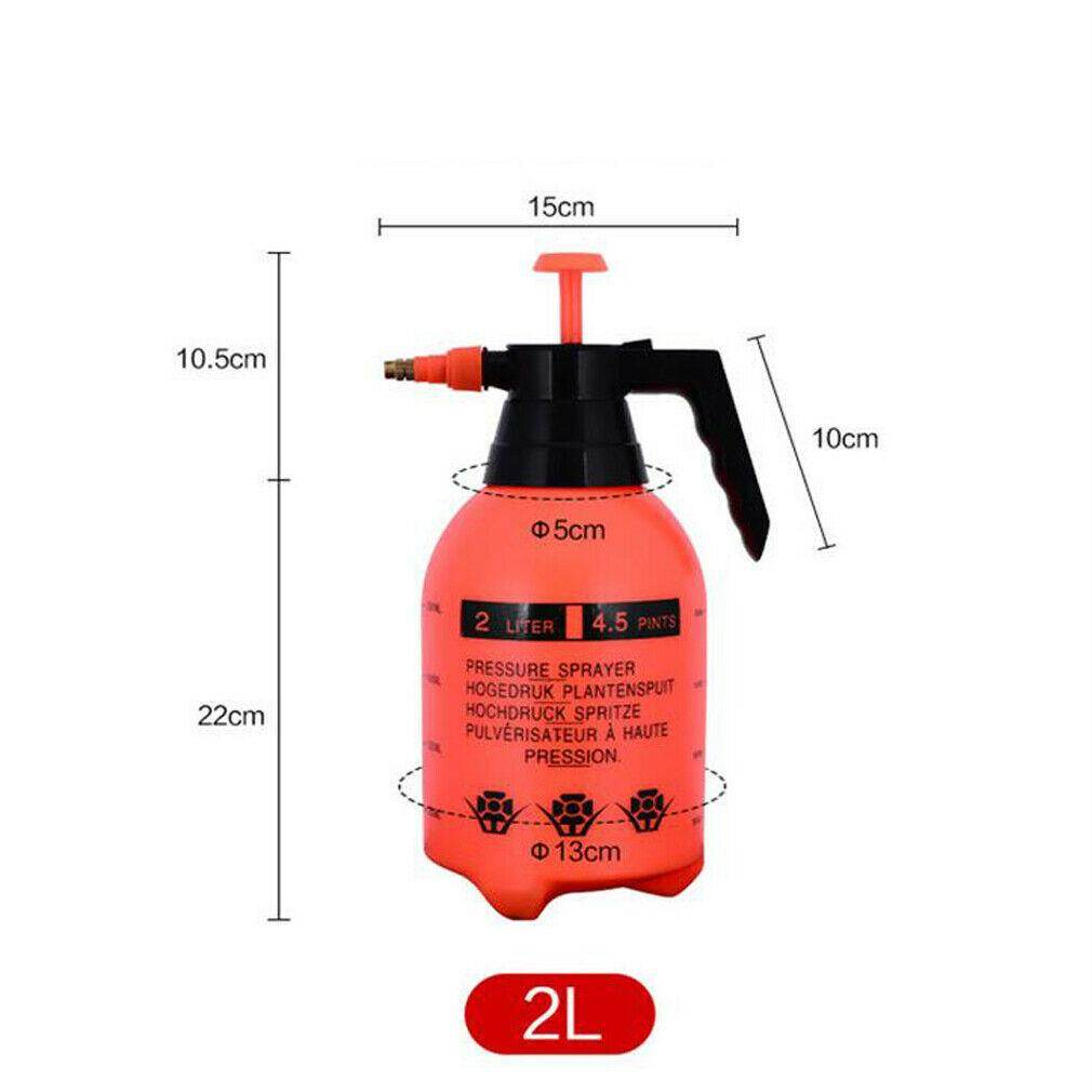 Water Sprayer Hand-held Pump Pressure Garden Sprayer - 2 L (Mix Color) - Gadgetspiremart