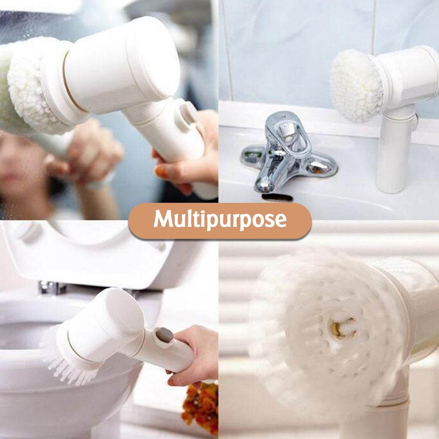 5in1 Home Kitchen Electric Cleaning Brush, Electric Spin Scrubber - Gadgetspiremart