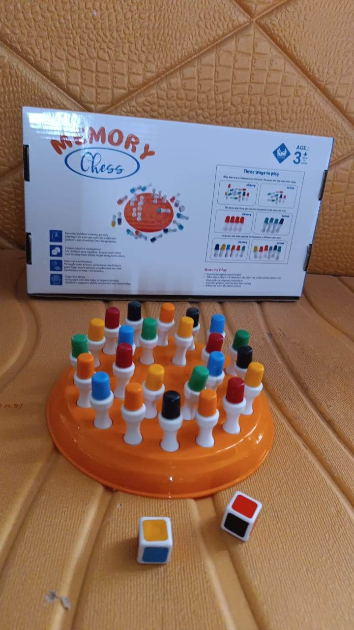 Plastic Brain Teaser Memory Chess Game (1 Set) - Gadgetspiremart