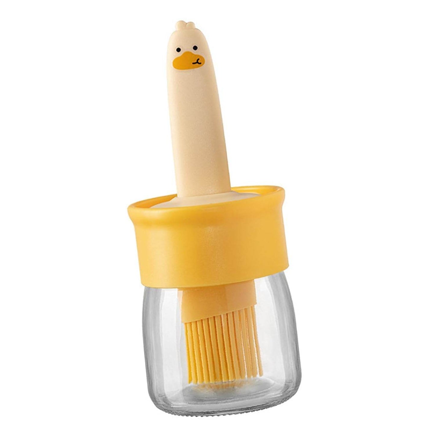 Plastic 2 in 1 Oil Dispenser Bottle with Silicone Basting Brush (1 Set) - Gadgetspiremart