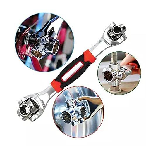 48 in 1 wrench Swivel Head Multi Tool Spanner Tools Socket Works with Spline Bolts Multi function Universal Furniture Car Repair - Gadgetspiremart