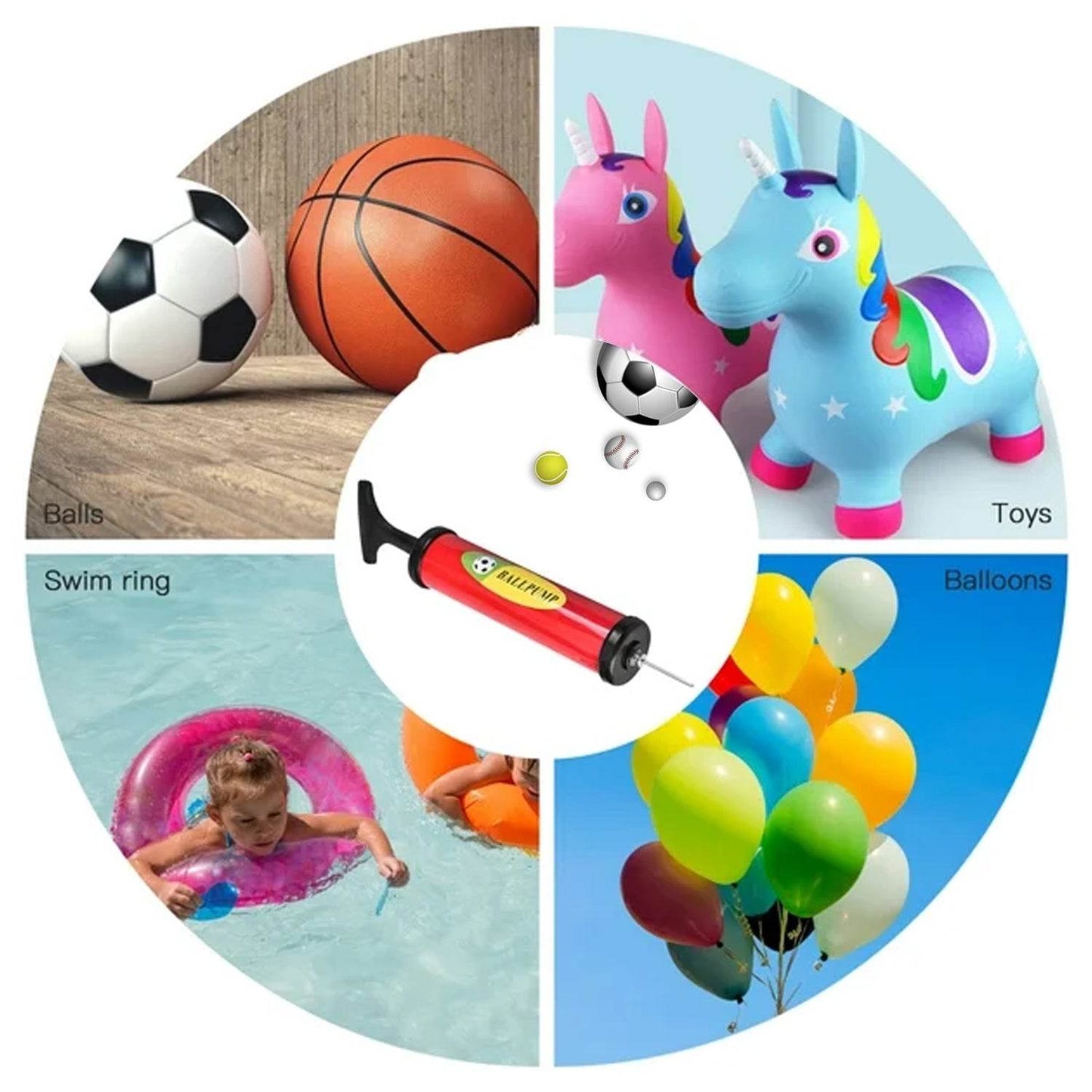 Plastic Pump for Inflating Balls (24CM) - Inflatable Ball Development Toy - Gadgetspiremart