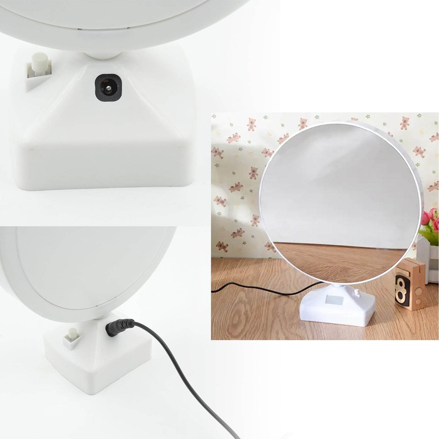 Plastic 2 in 1 Mirror Come Photo Frame with Led Light - Gadgetspiremart
