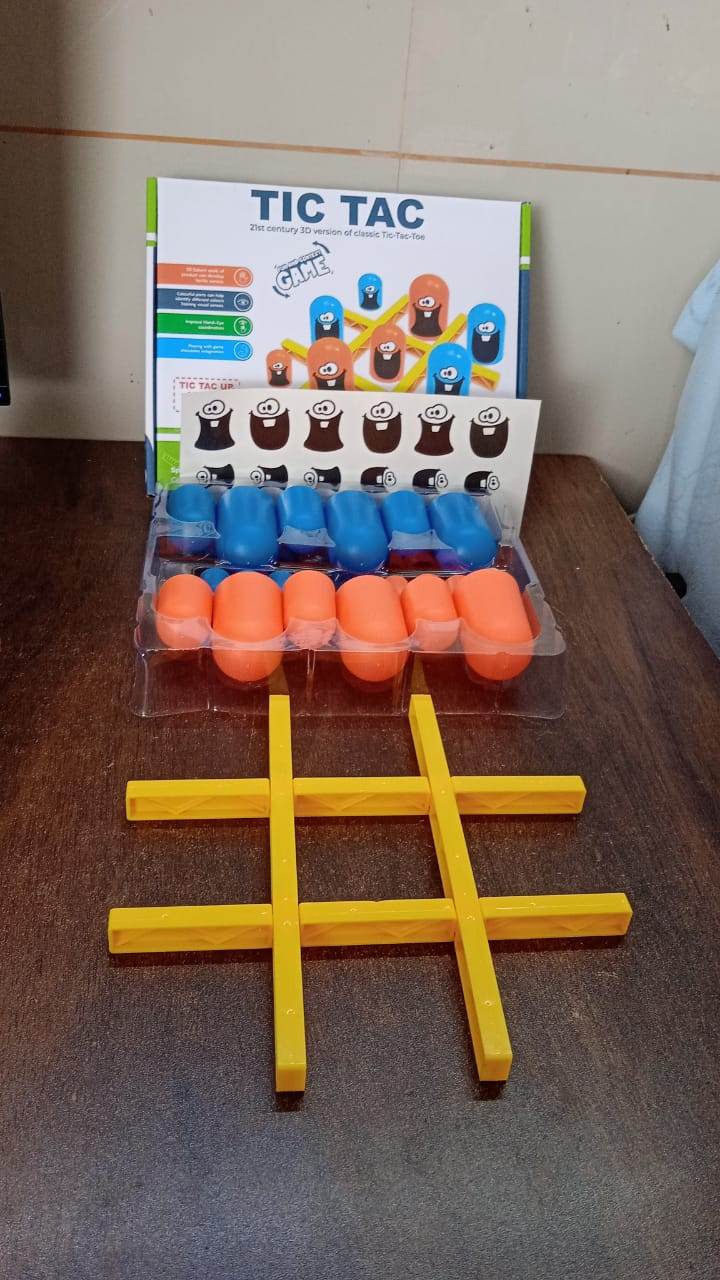 Tic-Tac-Toe Game, Gobble Game, Board Game Indoor (1 Set) - Gadgetspiremart