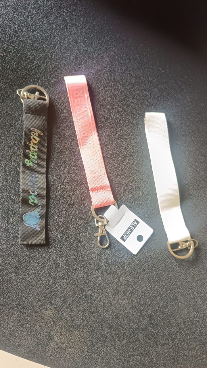 Fabric Ribbon Keychain (1 Pc, Mix Color) - Gadgetspiremart
