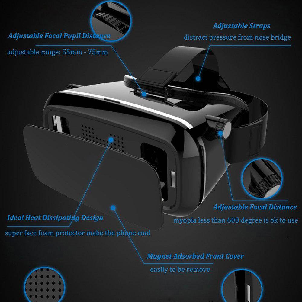 VR Pro Virtual Reality 3D Glasses Headset - Gadgetspiremart