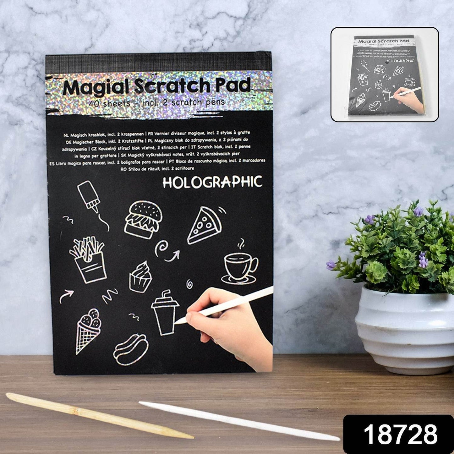 Magical Scratch Art Book For Gifts Girls & Boys (40 Sheet) - Gadgetspiremart