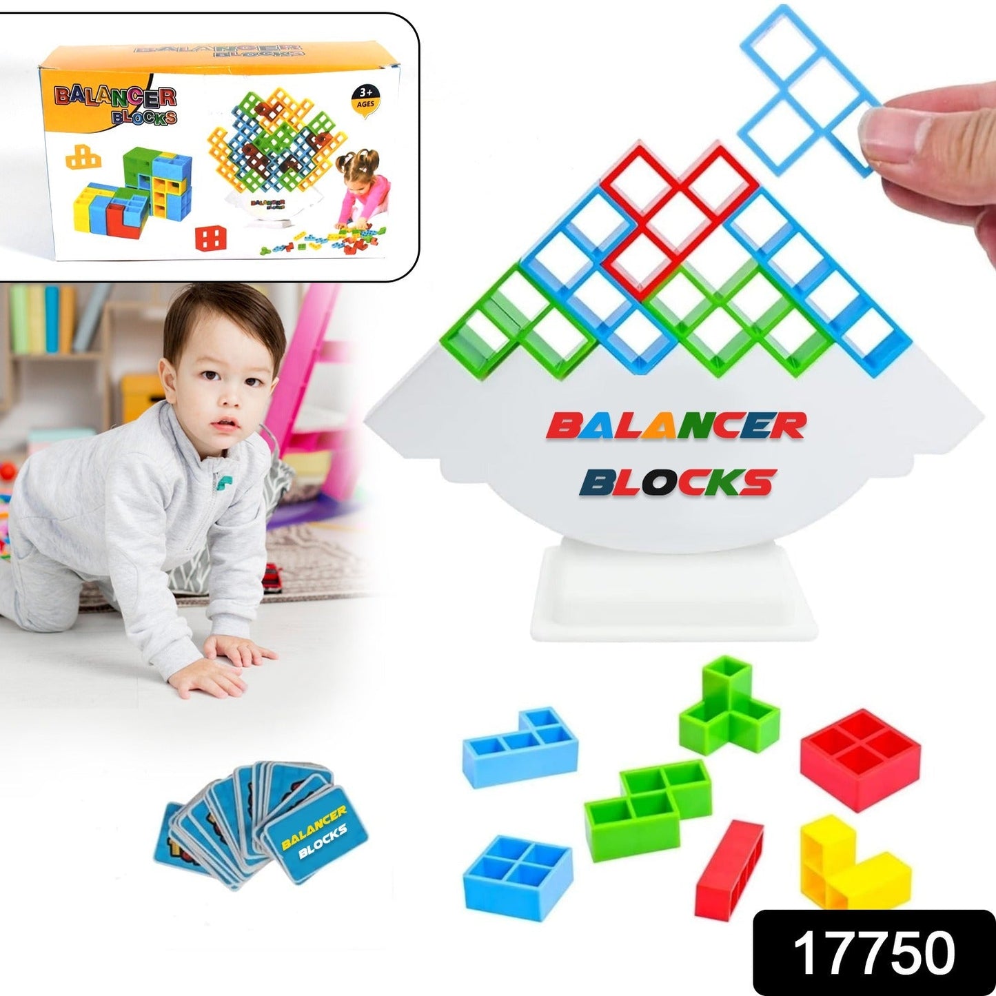 3D Tower Game, Tower Balance Game(16 Pcs Set)
