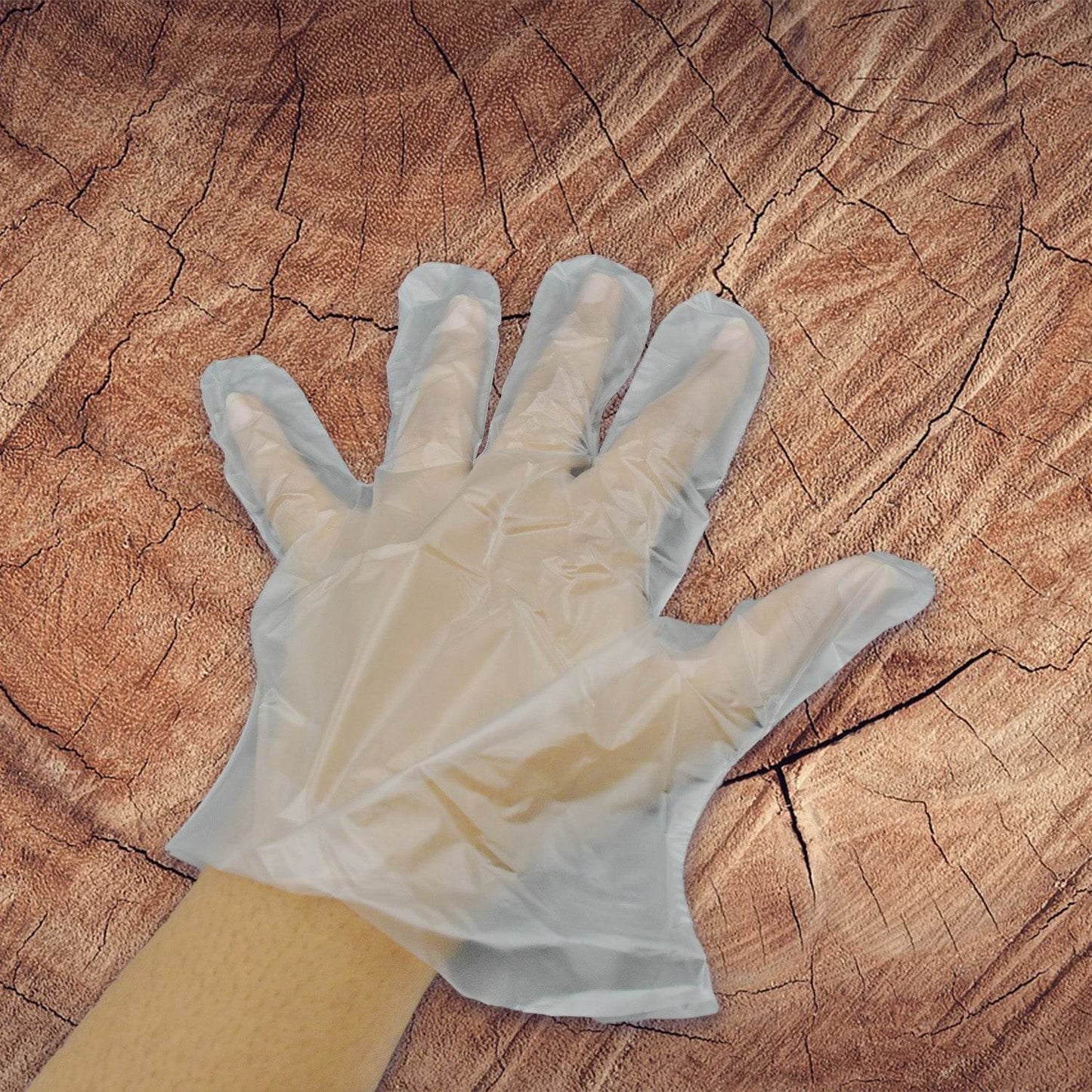 Large Disposable Gloves (100 Pcs): Clear Plastic, Multipurpose - Gadgetspiremart