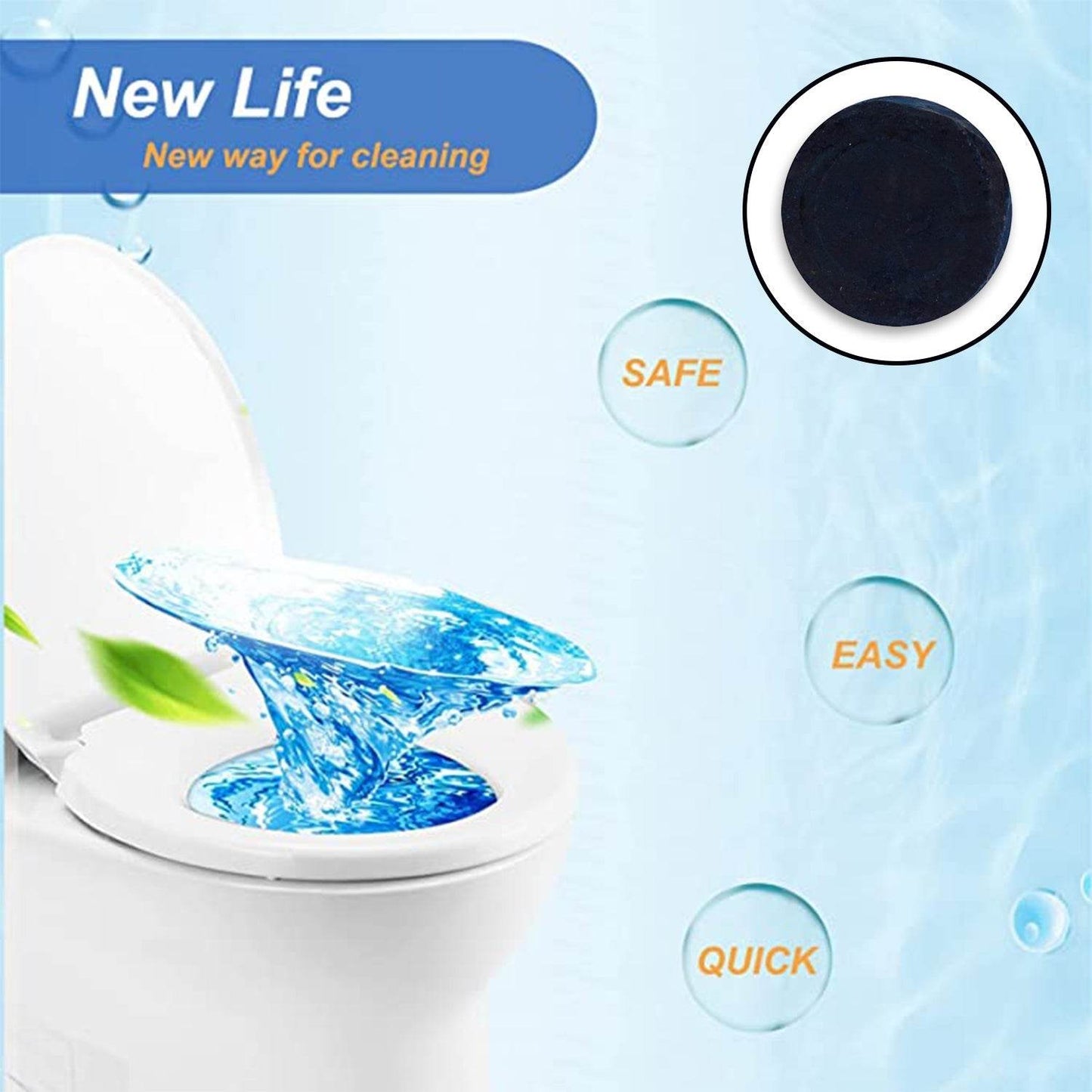 Toilet Cleaner Flush Tab Ocean Blue 100 Gram - Gadgetspiremart