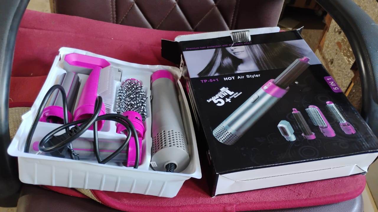 5 In 1 Hair Dryer Brush, Multifunctional Hot Air Styler Hair Tools - Gadgetspiremart