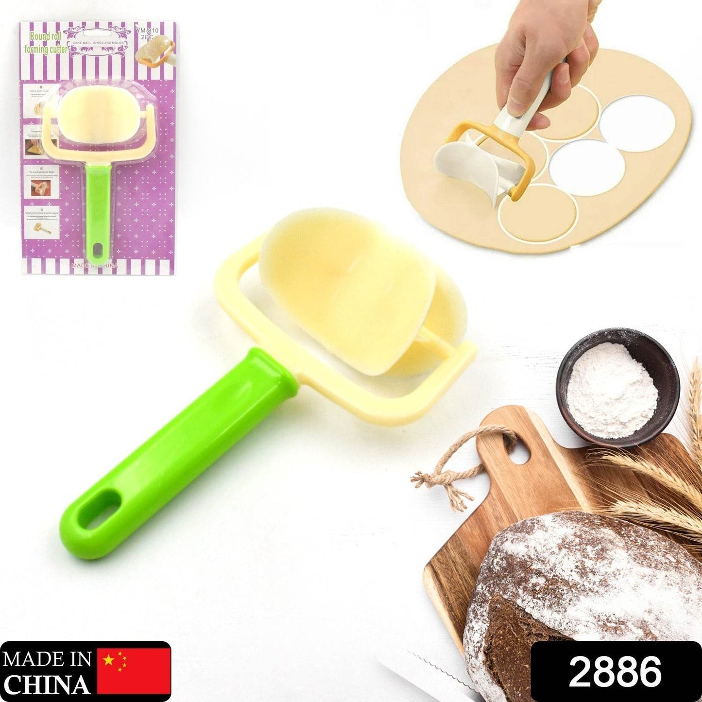 Plastic Cake Ball Cutter - Round Roll Forming Mold for Baking & Puri Making (1pc) - Gadgetspiremart