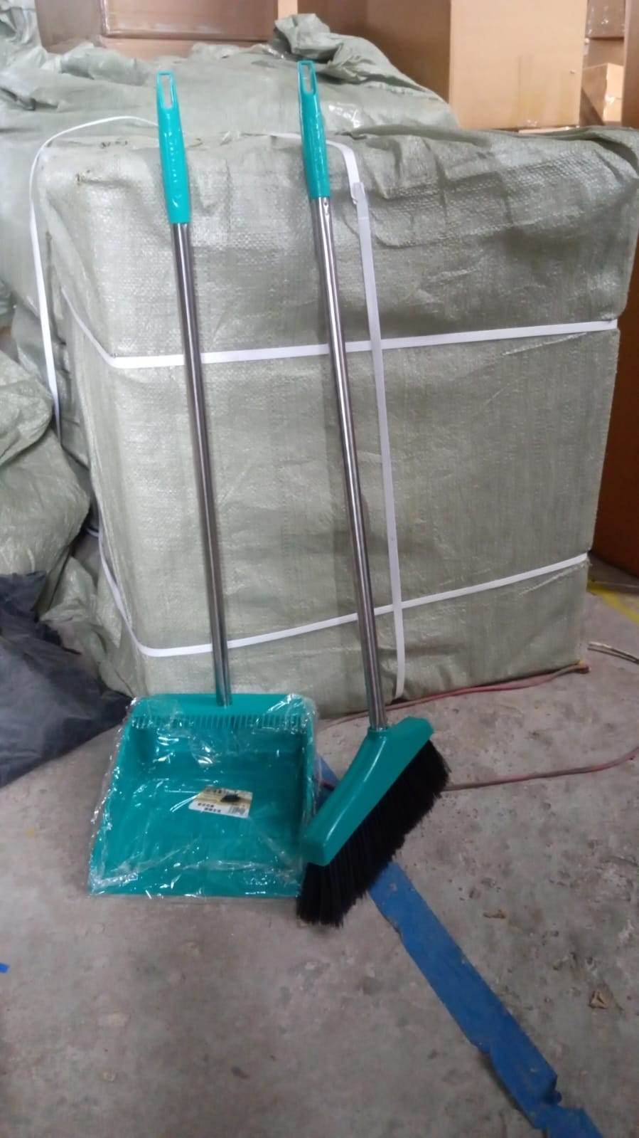 Long Handle Dustpan and Brush 2 Piece Set for Sweeping Cleaning Home Office, Supdi - Gadgetspiremart