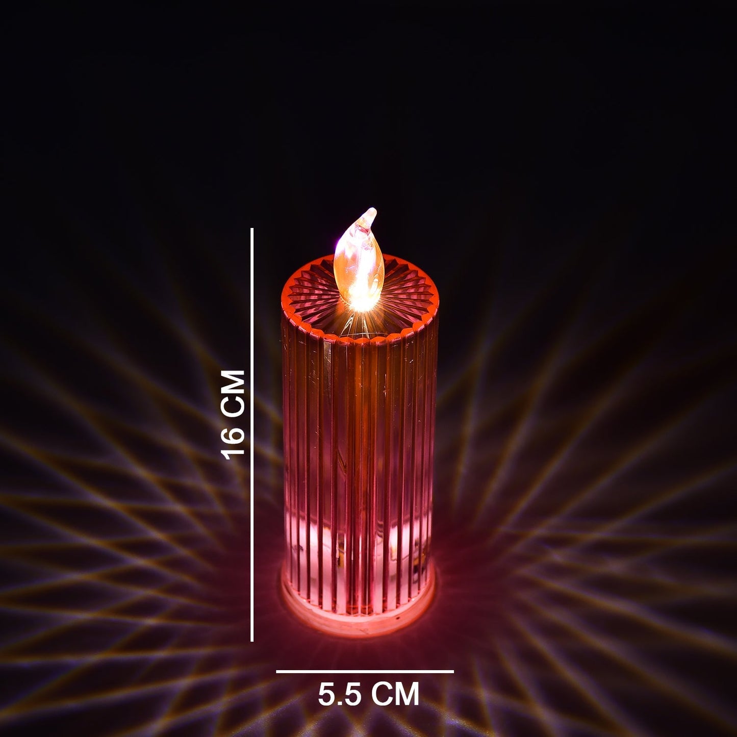 Big Simple Candles for Home Decoration, Crystal Candle Lights, Diwali (Multicolor)