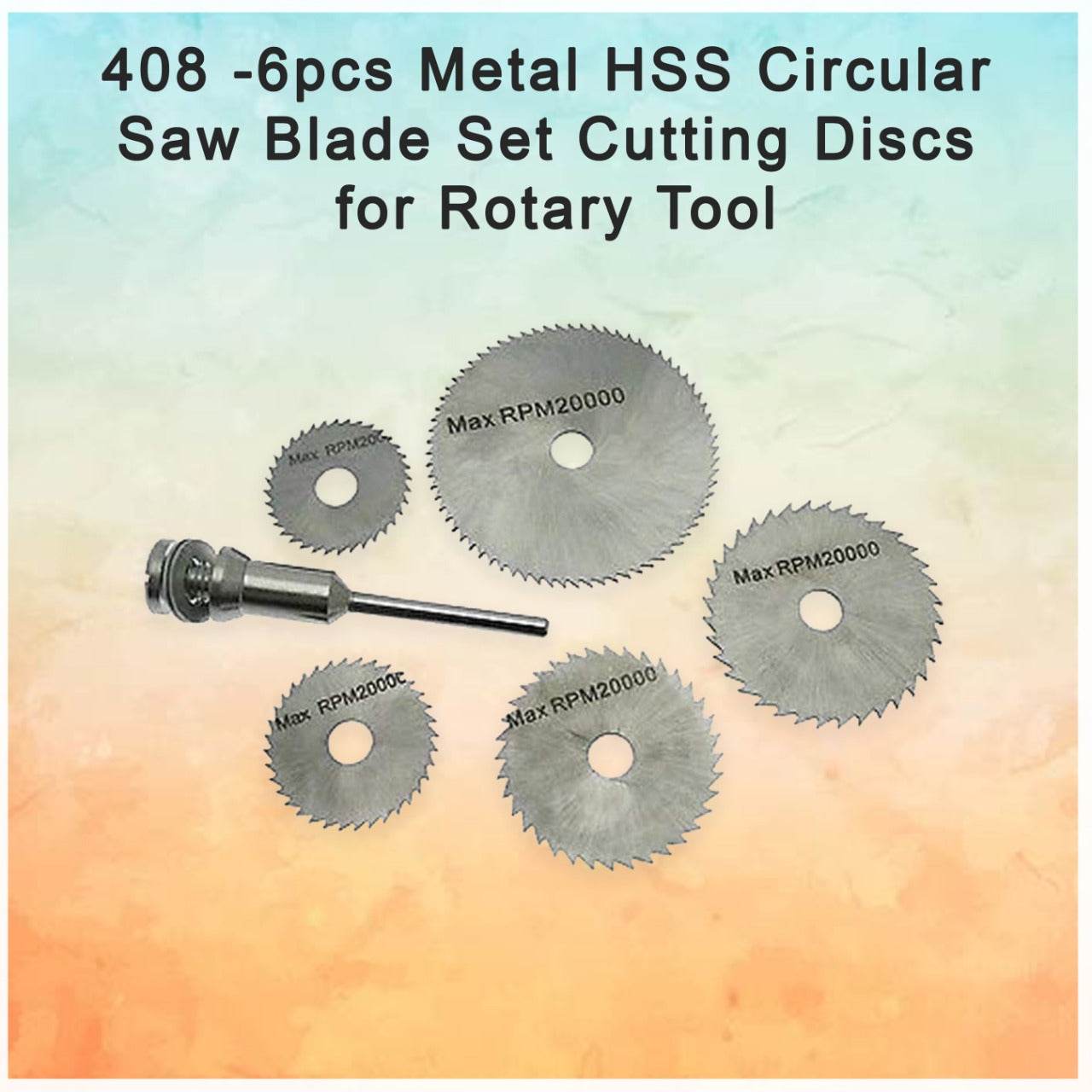 6pcs Metal HSS Circular Saw Blade Set Cutting Discs for Rotary Tool - Gadgetspiremart