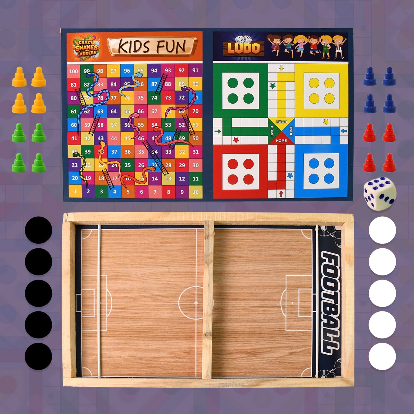 Wooden Board Game Set