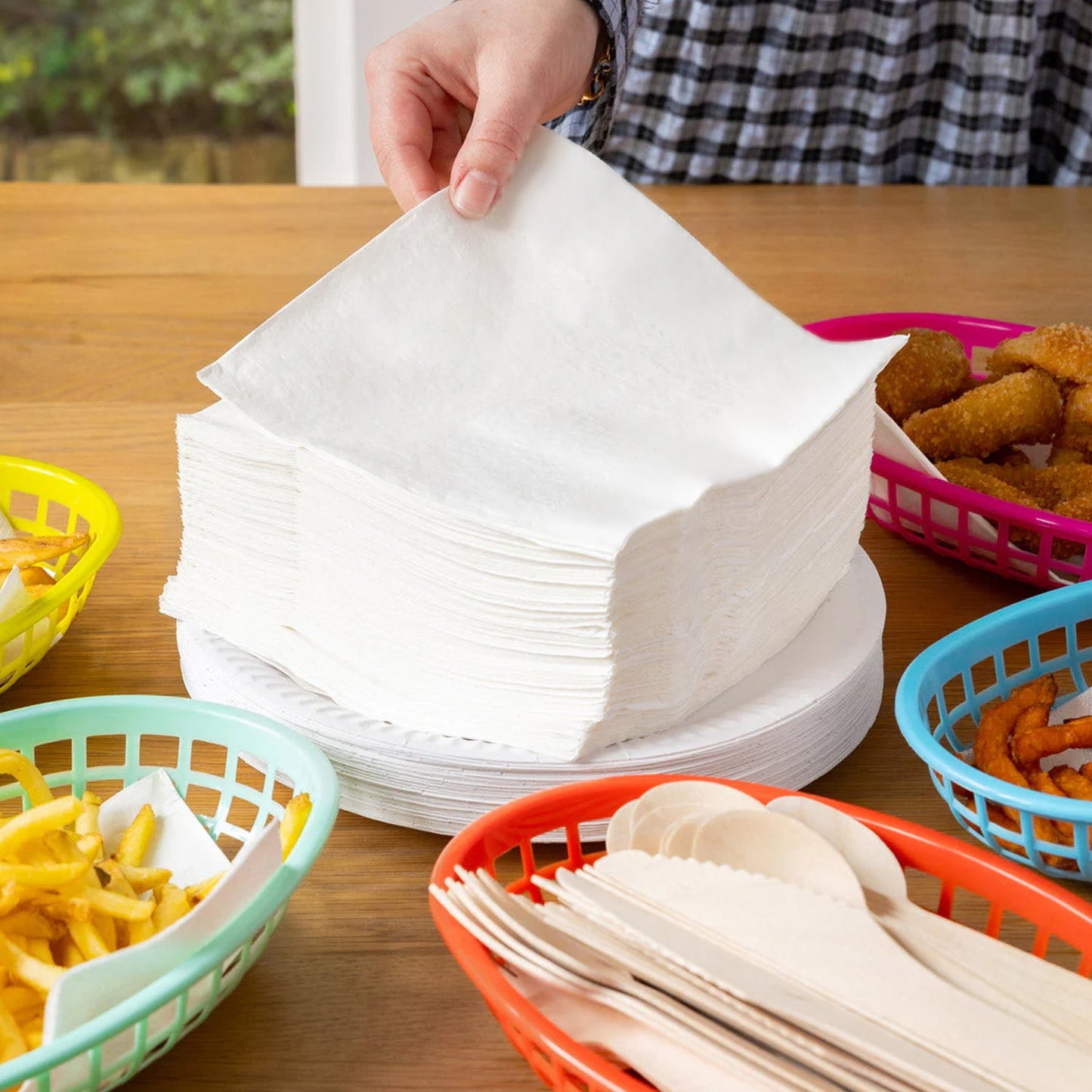 Soft & Absorbent Disposable Tissue Napkins / Paper (75 Pc)