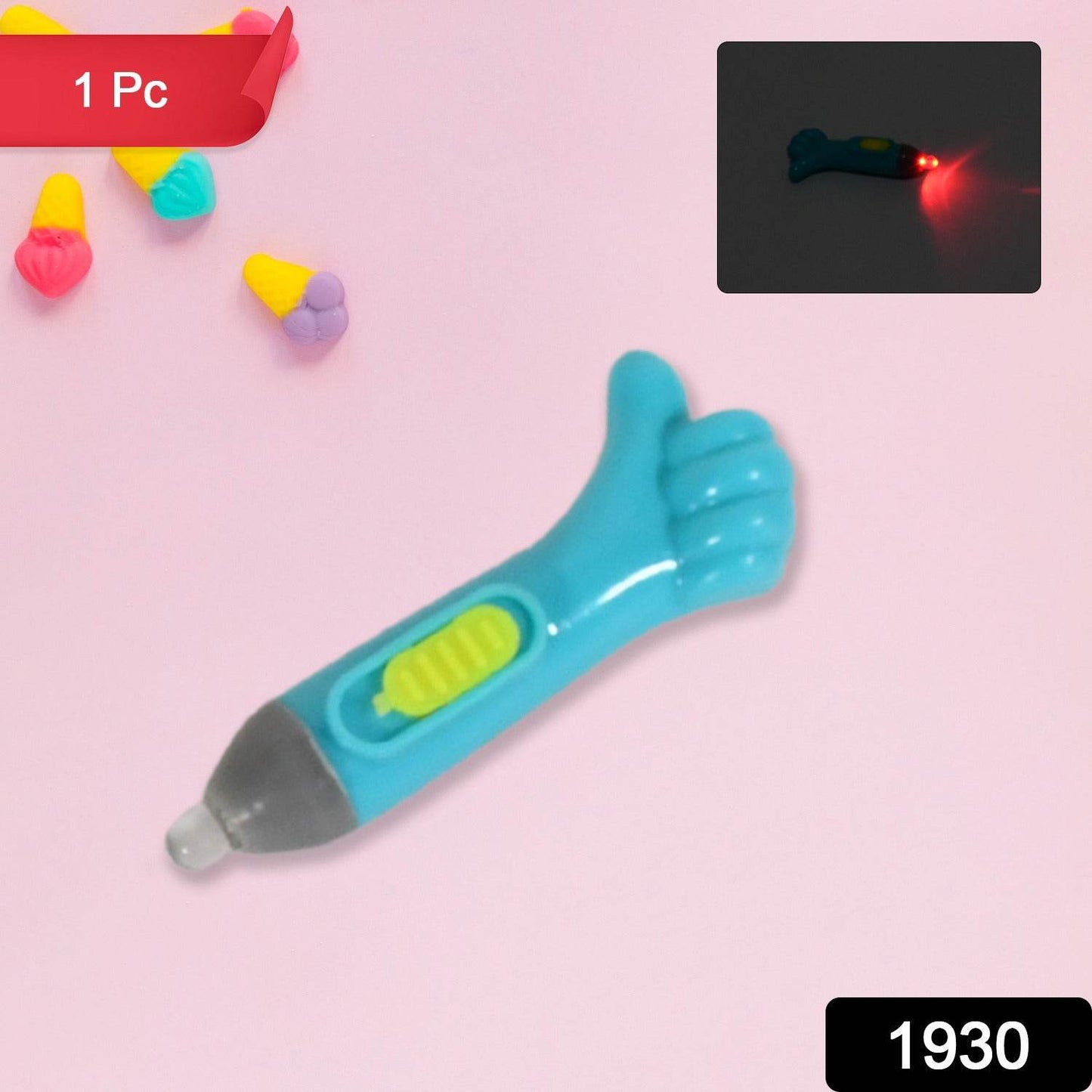 Thumb shaped light, lightning keychain, lightning toy, thumb shape LED light - Gadgetspiremart