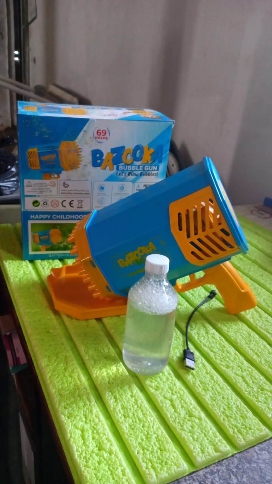 69 Holes Big Rechargeable Powerful Machine Bubble Gun Toys for Kids Adults, Bubble Makers, Big Rocket Boom Bubble Blower Best Gifts - Gadgetspiremart