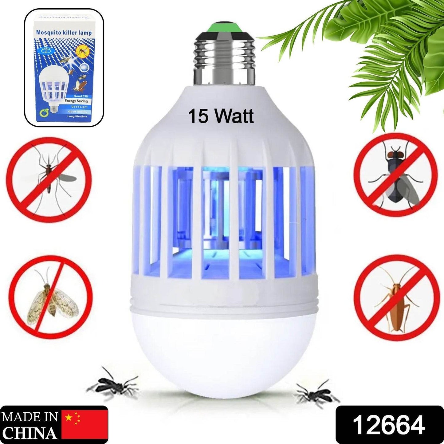 5W Mosquito Killer Lamp E27 LED Zapper for Summer Insects & Moths - Gadgetspiremart