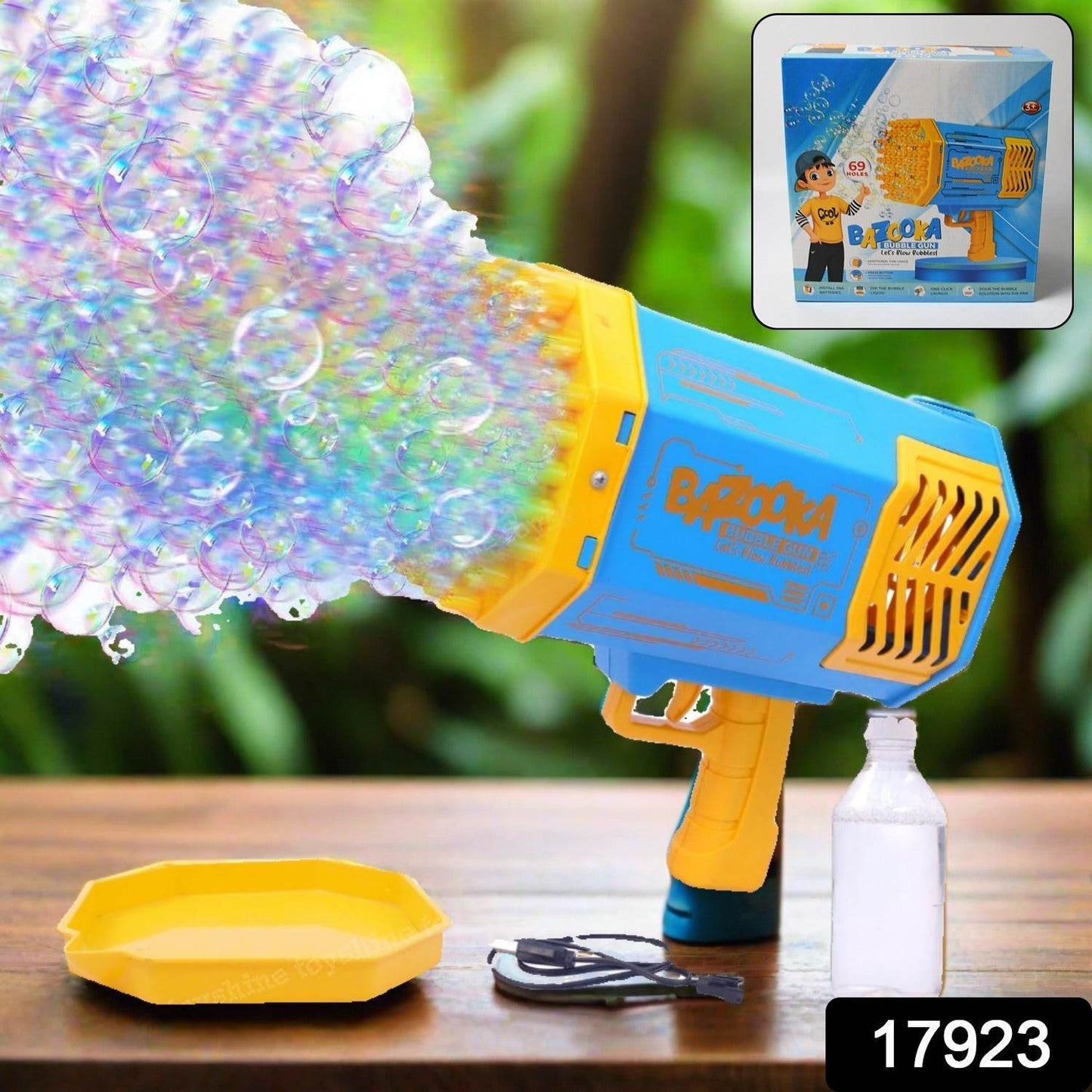 69 Holes Big Rechargeable Powerful Machine Bubble Gun Toys for Kids Adults, Bubble Makers, Big Rocket Boom Bubble Blower Best Gifts - Gadgetspiremart