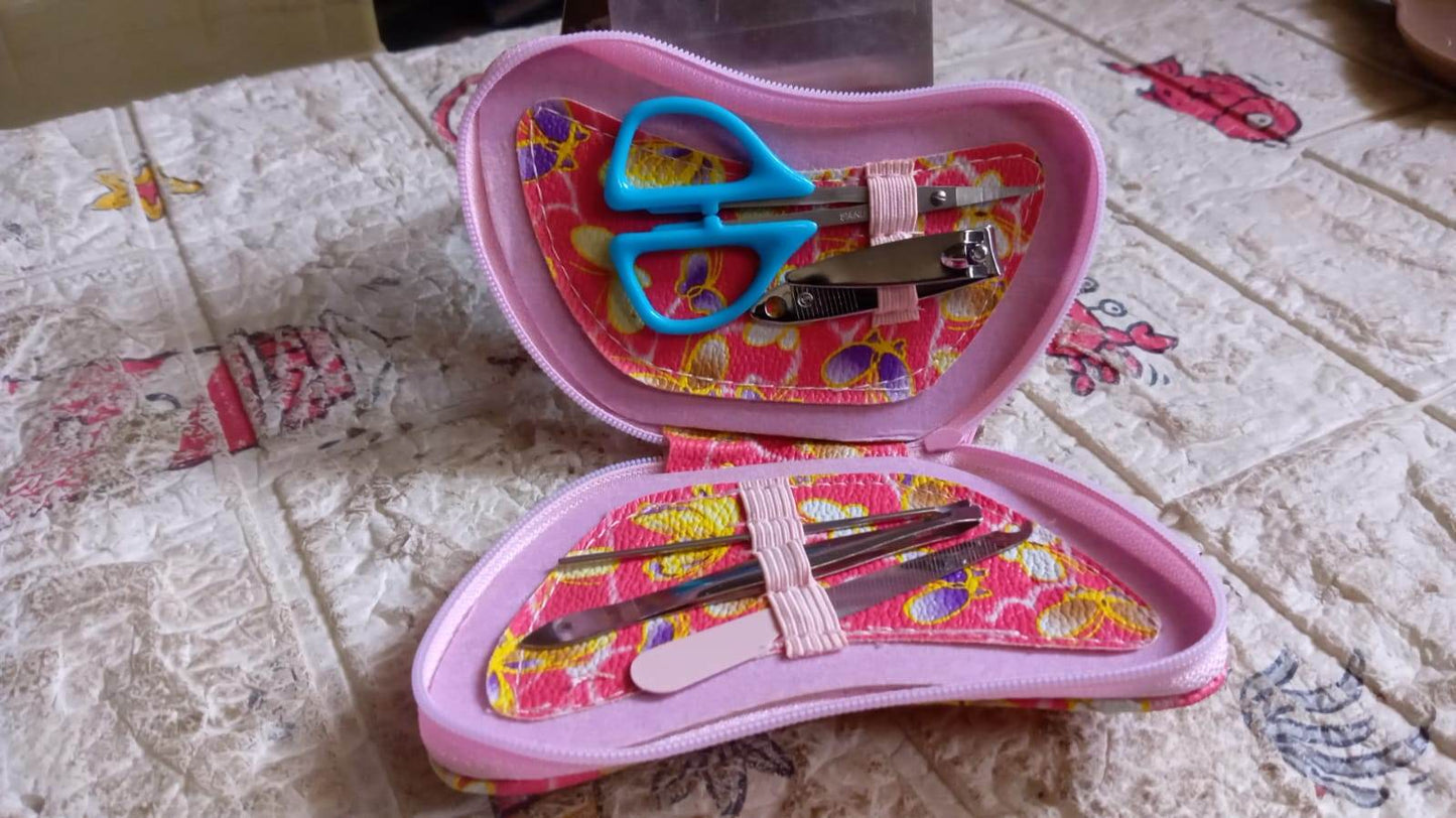 5 IN 1 Stainless Steel Professional Manicure Set, Nail Cutter For Women, Nail Scissors, Luxury Grooming Kit - Gadgetspiremart