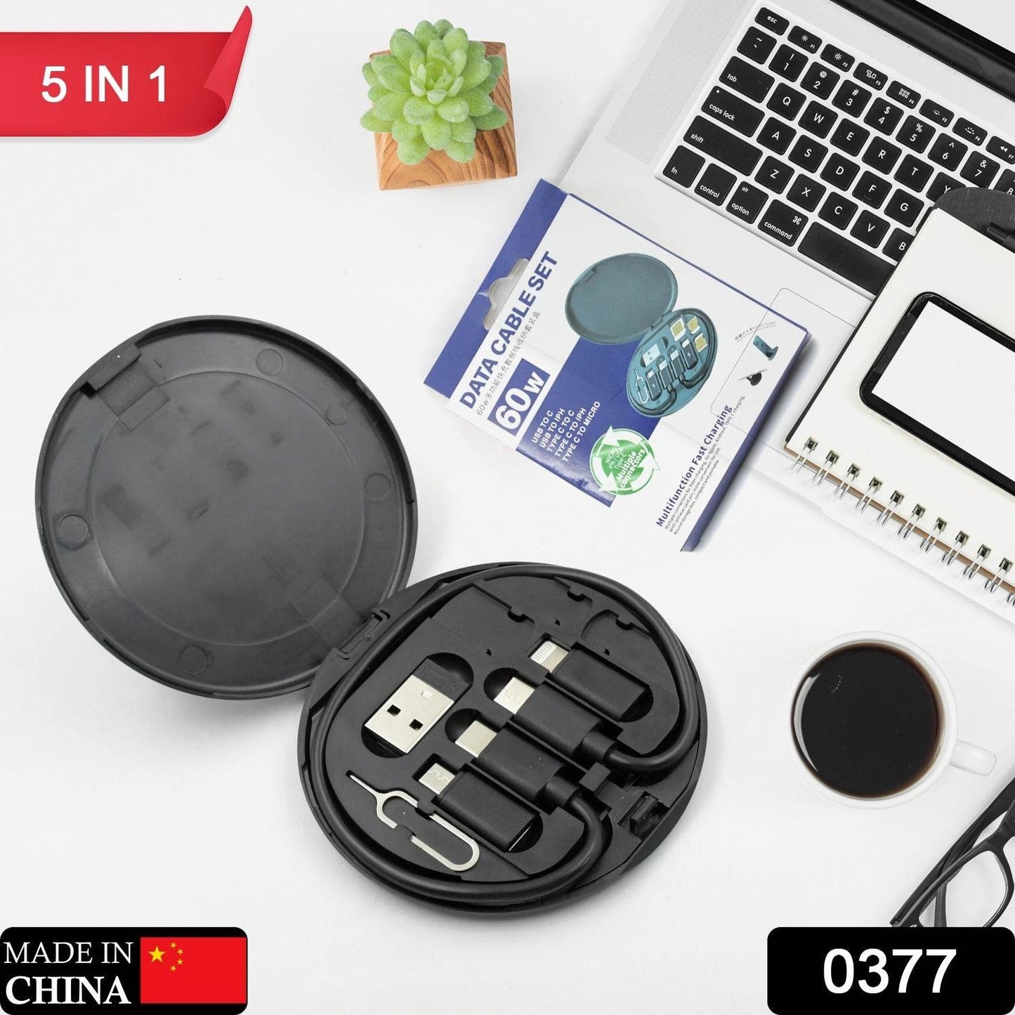 5-in-1 Charging Kit: Universal Cable for Every Device! - Gadgetspiremart