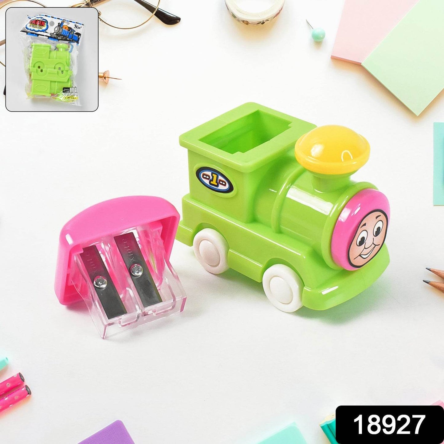 Train Double Hole Pencil Sharpener (1 Pc) - Gadgetspiremart
