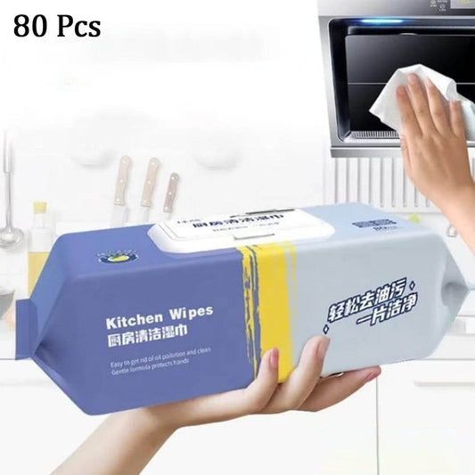 Kitchen Cleaning Wipes (Pack of 80 Pcs) - Gadgetspiremart