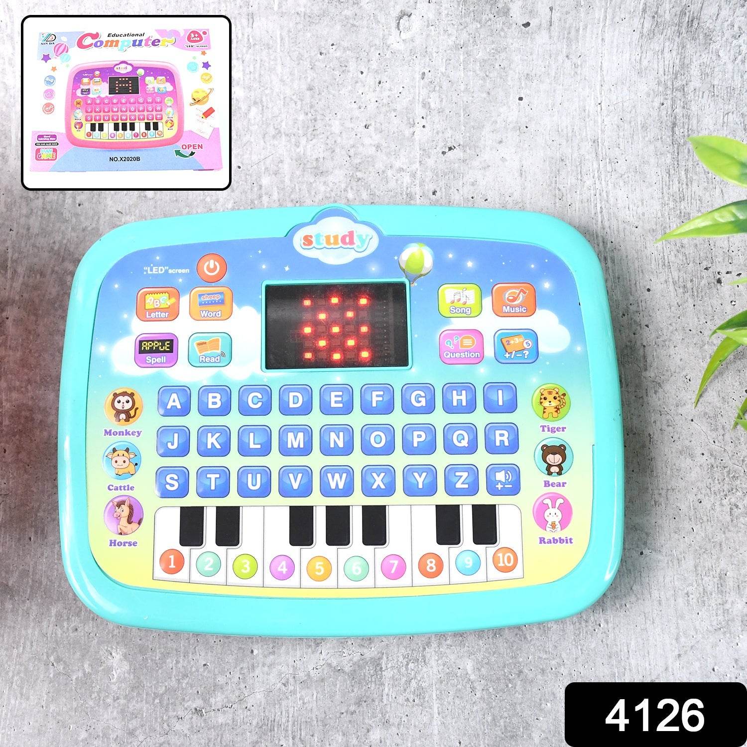 Learning Educational Computer Kids Piano Laptop with LED Screen & Music - Gadgetspiremart