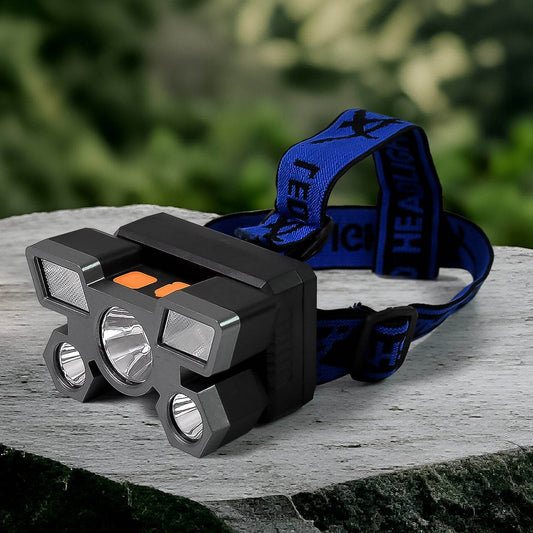 5 LED Headlamp USB Rechargeable Head Light (1 Pc) - Gadgetspiremart