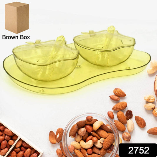Apple Shape Tray Bowl Used For Serving Snacks And Various Food Stuffs. - Gadgetspiremart