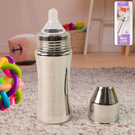 Apex Stainless Steel Little Champ Baby Feeding Bottle (250 ml) - Gadgetspiremart