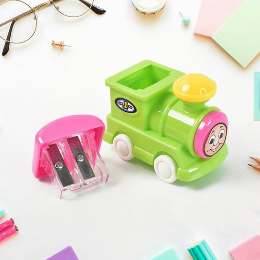 Train Double Hole Pencil Sharpener (1 Pc) - Gadgetspiremart