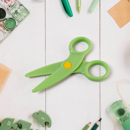 Plastic Safety Scissor, Pre-school Training Scissors (1 Pc) - Gadgetspiremart
