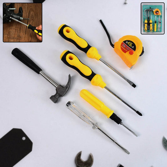6 in 1 Hand Tool Kit Repair Home Screwdrivers Tool Kit with Tools Including Daily - Gadgetspiremart