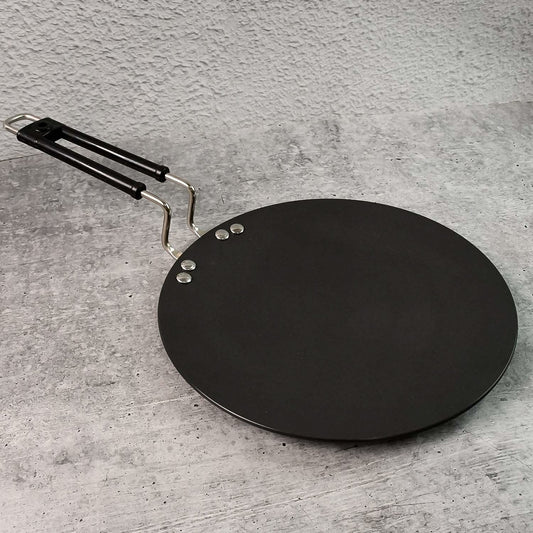 Premium Non-Stick Flat Roti Tawa with Heat-Resistant Handle (10 Inch / 1 Pc)