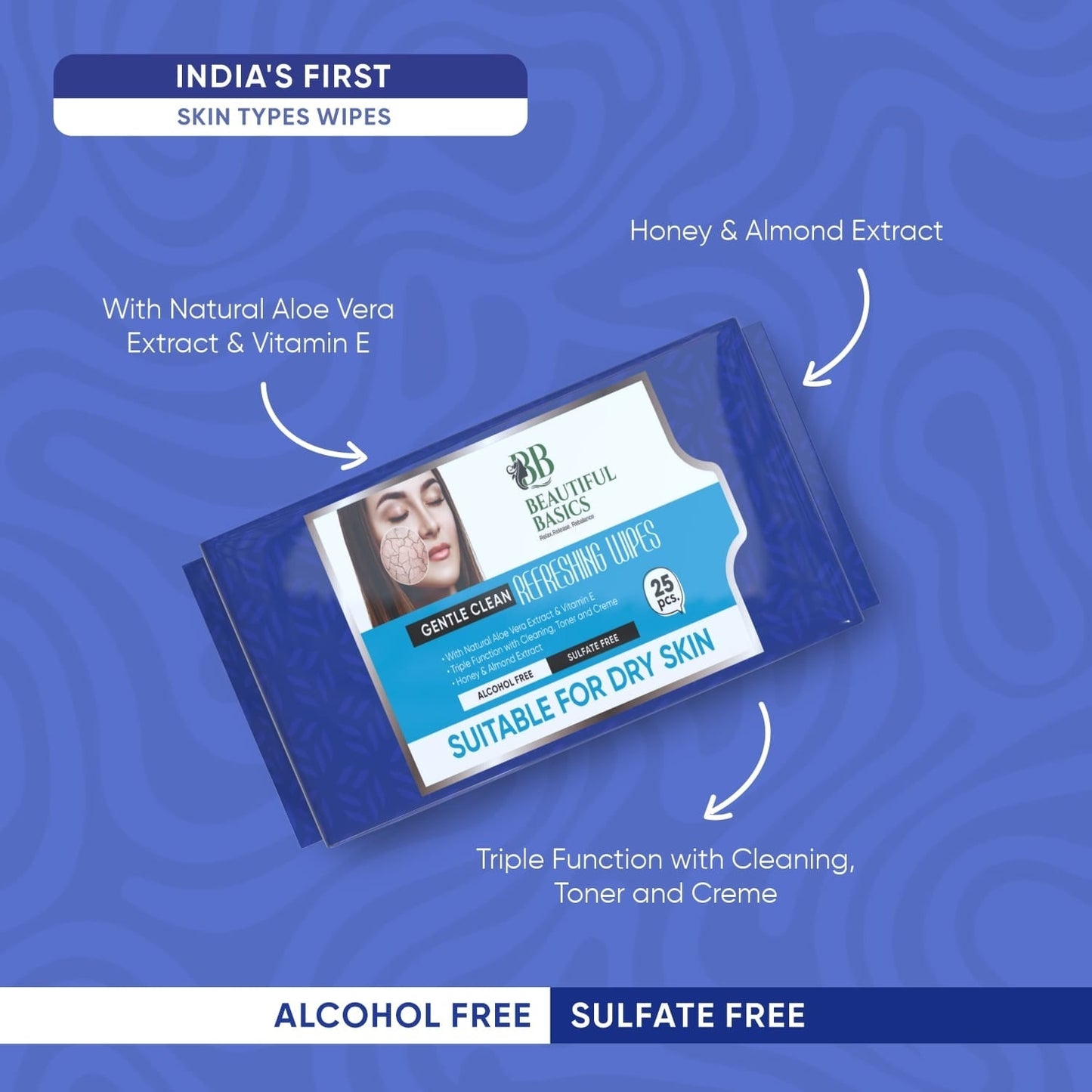 Refreshing Alcohol-Free Wet Wipes – Facial & Body Wipes (25 Pc)