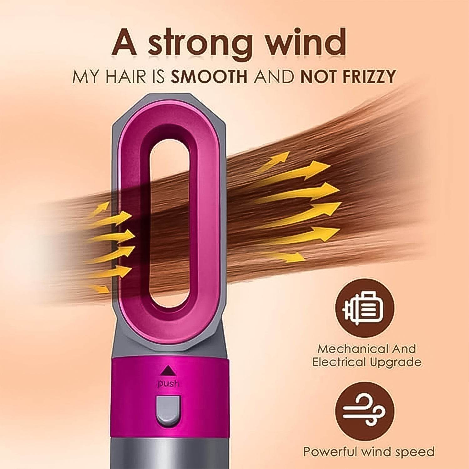 5 In 1 Hair Dryer Brush, Multifunctional Hot Air Styler Hair Tools - Gadgetspiremart