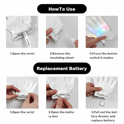 Vivid Glow LED Handwear
