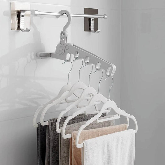 5-Hole Foldable Clothes Hanger – Robust, Space-Saving Travel Rack - Gadgetspiremart