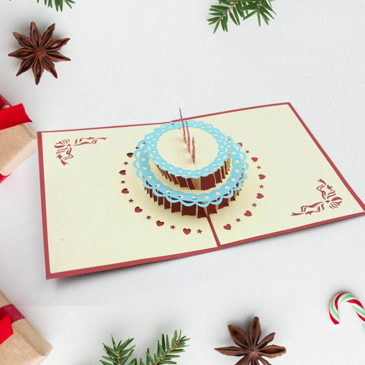 Unique 3D -Up Wishing Card (Birthday): 1 Pc - Gadgetspiremart
