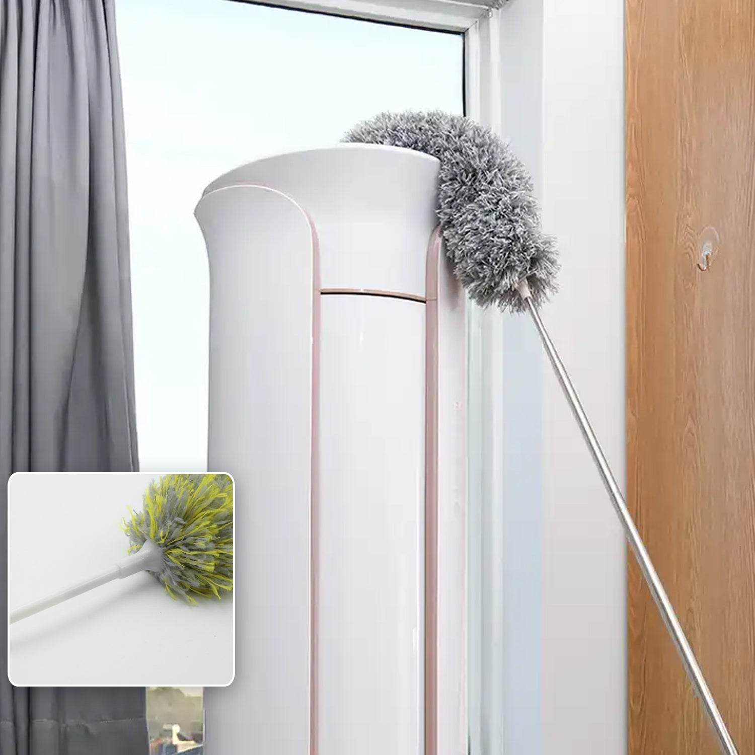 Long Handle Microfiber Duster – Extendable & Washable Cleaning Tool for Home, Car & Office (62cm) - Gadgetspiremart