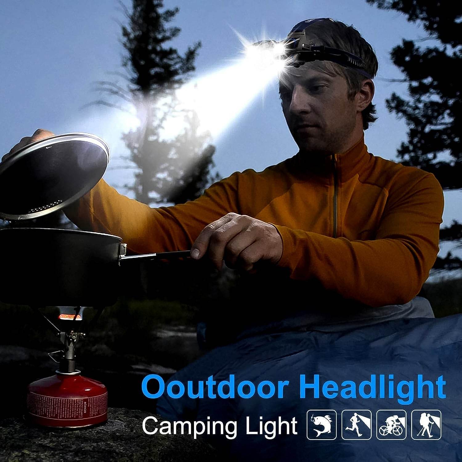 5 LED Headlamp USB Rechargeable Head Light (1 Pc) - Gadgetspiremart