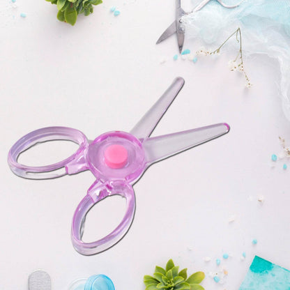 Plastic Child-Safe Scissor (1 Pc / Mix Color) - Gadgetspiremart