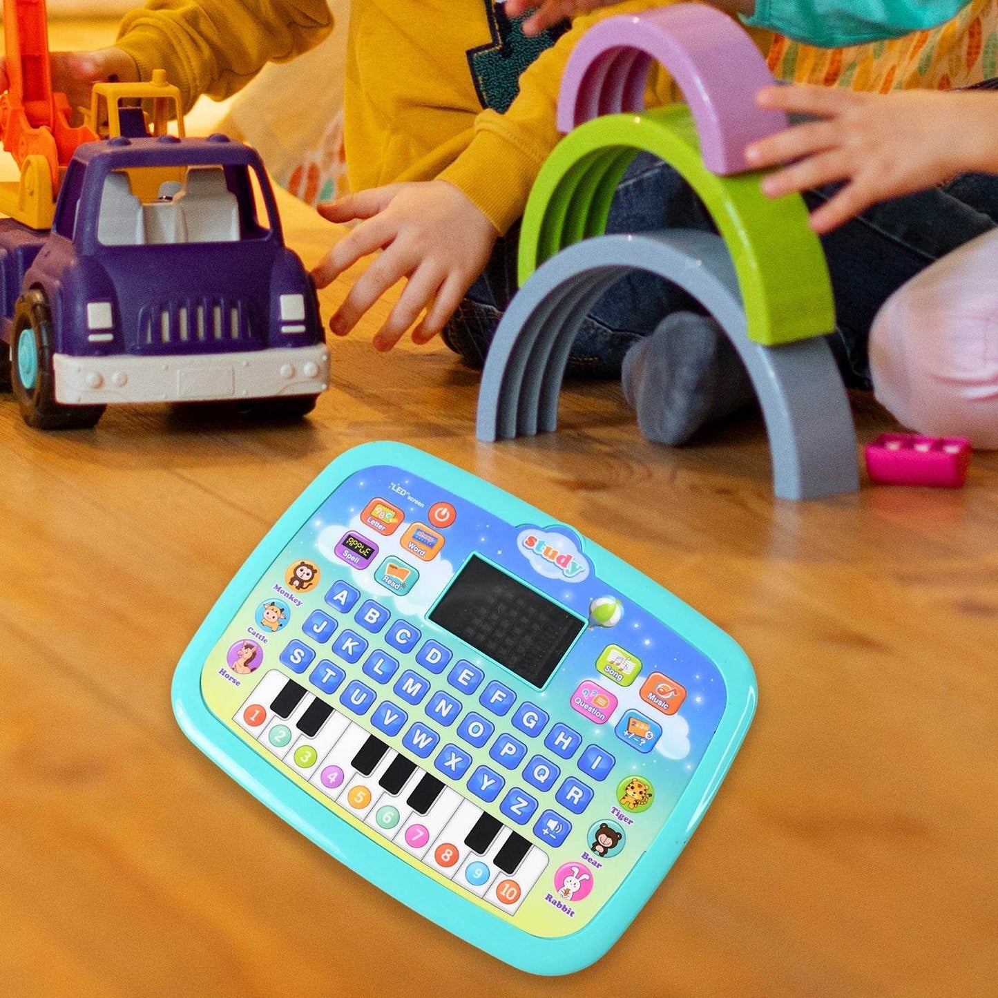 Learning Educational Computer Kids Piano Laptop with LED Screen & Music - Gadgetspiremart