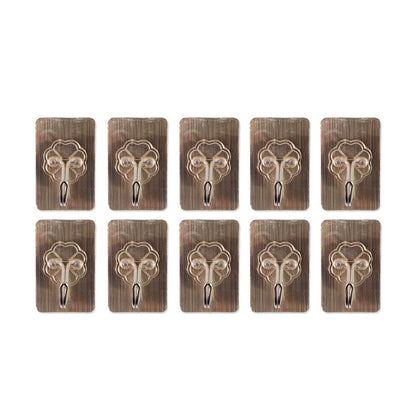 Plastic Adhesive Sticky Waterproof and Oil Proof, Wall Hook (5.5×3.5 Cm & 10 Pc) - Gadgetspiremart