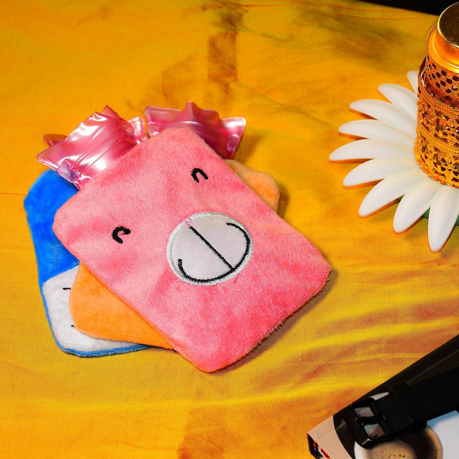 Pink Hot Water Bag with Cover – Relief for Neck, Shoulders & Cramps - Gadgetspiremart